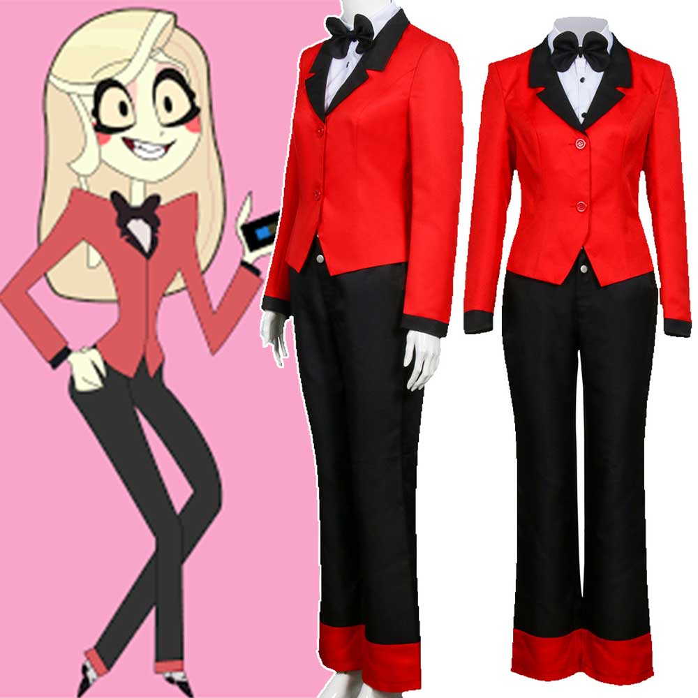 Anime Hazbin Hotel Charlie Red Cosplay Kostüm Charlotte Magne Uniform